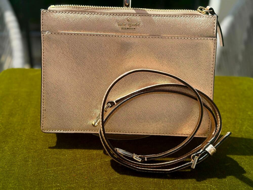 Kate Spade Cameron Street Clarise Crossbody Bag Metallic Rose Gold - EUC ✨